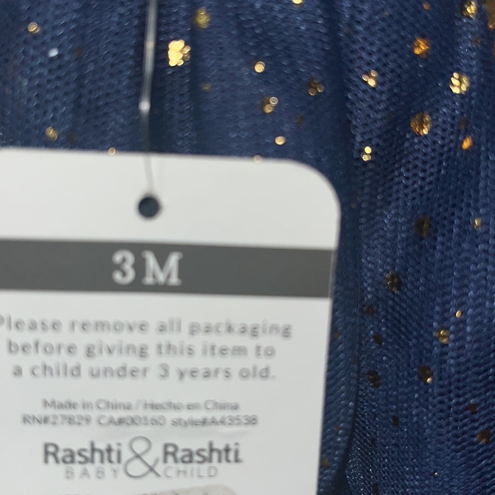 New With Tags Rashti & Rashti Gold Stars Navy - Picture 3 of 3